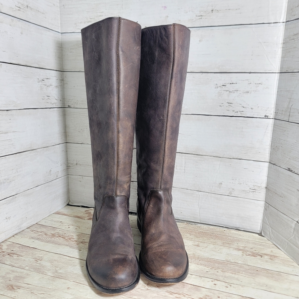 Steven Rannt Studded Leather Riding Boots W US 8 - Picture 13 of 15